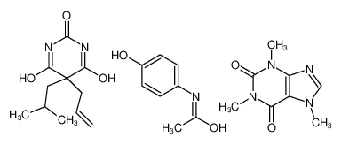 N-(4-hydroxyphenyl)acetamide,5-(2-methylpropyl)-5-prop-2-enyl-1,3-diazinane-2,4,6-trione,1,3,7-trimethylpurine-2,6-dione 122018-95-5