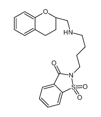 2-[4-[[(2R)-3,4-dihydro-2H-chromen-2-yl]methylamino]butyl]-1,1-dioxo-1,2-benzothiazol-3-one 144980-29-0