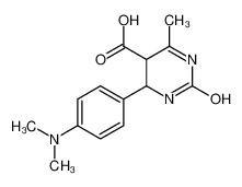 6-[4-(dimethylamino)phenyl]-4-methyl-2-oxo-5,6-dihydro-1H-pyrimidine-5-carboxylic acid 69785-27-9