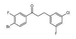 1-(4-bromo-3-fluorophenyl)-3-(3-chloro-5-fluorophenyl)propan-1-one 898750-82-8