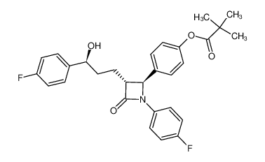 1232148-26-3 spectrum, 4-((2S,3R)-1-(4-fluorophenyl)-3-((S)-3-(4-fluorophenyl)-3-hydroxypropyl)-4-oxoazetidin-2-yl)phenyl pivalate