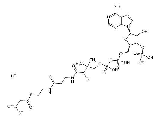 3-[2-[3-[[4-[[[5-(6-aminopurin-9-yl)-4-hydroxy-3-phosphonooxyoxolan-2-yl]methoxy-hydroxyphosphoryl]oxy-hydroxyphosphoryl]oxy-2-hydroxy-3,3-dimethylbutanoyl]amino]propanoylamino]ethylsulfanyl]-3-oxopropanoic acid,lithium 108347-84-8