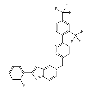 5-[[6-[2,4-bis(trifluoromethyl)phenyl]pyridazin-3-yl]methyl]-2-(2-fluorophenyl)imidazo[4,5-c]pyridine 1000787-75-6