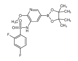 1083326-73-1 spectrum, 2,4-difluoro-N-[2-methoxy-5-(4,4,5,5-tetramethyl-1,3,2-dioxaborolan-2-yl)pyridin-3-yl]benzenesulfonamide