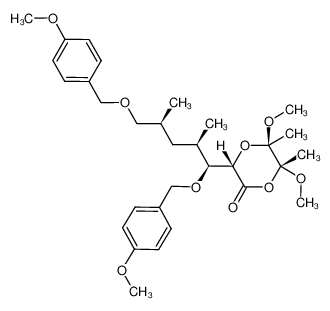 930803-33-1 (3S,5R,6R)-3-((1S,2R,4S)-1,5-bis((4-methoxybenzyl)oxy)-2,4-dimethylpentyl)-5,6-dimethoxy-5,6-dimethyl-1,4-dioxan-2-one