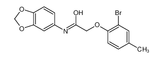 N-(1,3-benzodioxol-5-yl)-2-(2-bromo-4-methylphenoxy)acetamide 6084-20-4