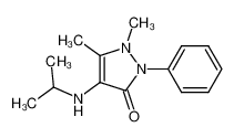 1,5-dimethyl-2-phenyl-4-(propan-2-ylamino)pyrazol-3-one 3615-24-5