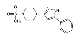 1-(Methylsulfonyl)-4-(3-phenyl-1H-pyrazol-5-yl)piperidine 606103-91-7