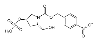 (4-nitrophenyl)methyl (2S,4R)-2-(hydroxymethyl)-4-methylsulfonyloxypyrrolidine-1-carboxylate 127626-37-3