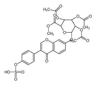 methyl (2S,3S,4S,5R,6S)-3,4,5-triacetyloxy-6-[4-oxo-3-(4-sulfooxyphenyl)chromen-7-yl]oxyoxane-2-carboxylate 1041261-16-8