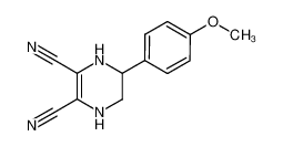 37494-42-1 5-(4-methoxy-phenyl)-1,4,5,6-tetrahydro-pyrazine-2,3-dicarbonitrile