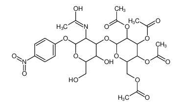 4-Nitrophenyl 2-acetamido-2-deoxy-3-O-(2,3,4,6-tetra-O-acetylhexo pyranosyl)hexopyranoside 59837-13-7