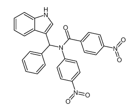 N-[1H-indol-3-yl(phenyl)methyl]-4-nitro-N-(4-nitrophenyl)benzamide 61123-56-6