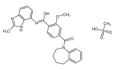 methanesulfonic acid,2-methoxy-N-(2-methyl-1H-benzimidazol-4-yl)-4-(2,3,4,5-tetrahydro-1-benzazepine-1-carbonyl)benzamide