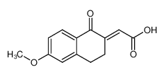 13587-70-7 spectrum, 2-(6-methoxy-1-oxo-3,4-dihydronaphthalen-2(1H)-ylidene)acetic acid