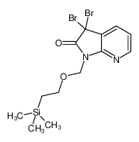 3,3-二溴-1-((2-(三甲基甲硅烷基)乙氧基)甲基)-1H-吡咯并[2,3-b]吡啶-2(3h)-酮