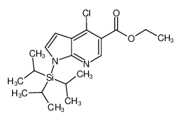 ethyl 4-chloro-1-(triisopropylsilyl)-1H-pyrrolo[2,3-b]pyridine-5-carboxylate 1310704-15-4