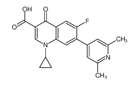 1-cyclopropyl-7-(2,6-dimethylpyridin-4-yl)-6-fluoro-4-oxoquinoline-3-carboxylic acid 123942-04-1