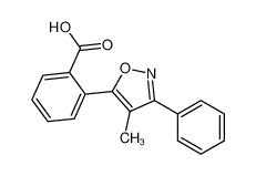 2-(4-methyl-3-phenyl-1,2-oxazol-5-yl)benzoic acid 63826-31-3