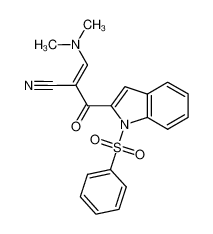 2-(1-benzenesulfonyl-1H-indole-2-carbonyl)-3-dimethylamino acrylonitrile