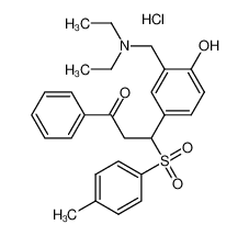 3-[3-(diethylaminomethyl)-4-hydroxyphenyl]-3-(4-methylphenyl)sulfonyl-1-phenylpropan-1-one,hydrochloride