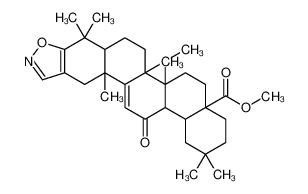 Methyl (4aS,6aR,6bS,13aS,15aR,15bR)-2,2,6a,6b,9,9,13a-heptamethyl -15-oxo-1,3,4,5,6,6a,6b,7,8,8a,9,13,13a,15,15a,15b-hexadecahydrop iceno[2,3-d][1,2]oxazole-4a(2H)-carboxylate 218600-52-3