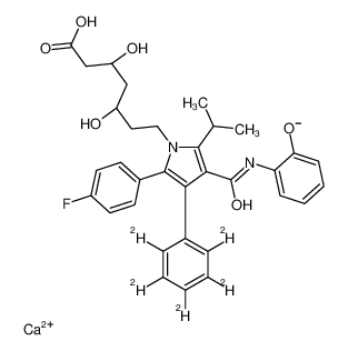 calcium,(3S,5S)-7-[2-(4-fluorophenyl)-4-[(2-hydroxyphenyl)carbamoyl]-3-(2,3,4,5,6-pentadeuteriophenyl)-5-propan-2-ylpyrrol-1-yl]-3,5-dihydroxyheptanoate