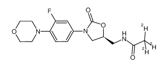2,2,2-trideuterio-N-[[(5S)-3-(3-fluoro-4-morpholin-4-ylphenyl)-2-oxo-1,3-oxazolidin-5-yl]methyl]acetamide-d3 1127120-38-0