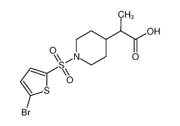 2-{1-[(5-Bromo-2-thienyl)sulfonyl]piperidin-4-yl}propanoic acid