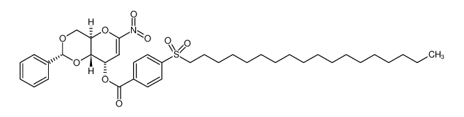 4,6-O-benzylidene-1,2-dideoxy-3-O-4-(octadecylsulfonyl) benzoyl-1-nitro-D-ribohex-1-enopyranose