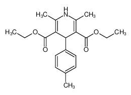 diethyl 4-(4-methylphenyl)-2,6-dimethyl-1,4-dihydropyridin-3,5-dicarboxylate 36422-59-0