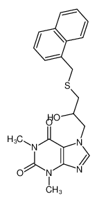 7-(2-hydroxy-3-naphthalen-1-ylmethylsulfanyl-propyl)-1,3-dimethyl-3,7-dihydro-purine-2,6-dione