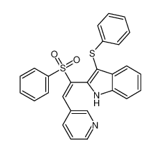 143582-38-1 2-[1-(benzenesulfonyl)-2-pyridin-3-ylethenyl]-3-phenylsulfanyl-1H-indole