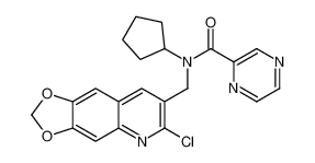 N-[(6-Chloro[1,3]dioxolo[4,5-g]quinolin-7-yl)methyl]-N-cyclopenty l-2-pyrazinecarboxamide 606104-22-7