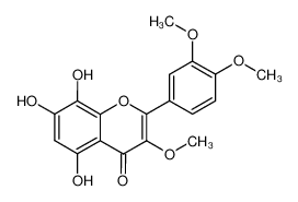 62506-94-9 spectrum, 2-(3,4-dimethoxy-phenyl)-5,7,8-trihydroxy-3-methoxy-chromen-4-one