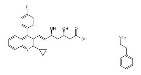 1392469-74-7 (E)-3(R)-5(S)-dihydroxy-7-[4'-(4-fluorophenyl)-2'-cyclopropylquinoline-3'-yl]hept-6-eneacidD(+)phenylethylamine salt