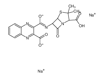 Disodium 3-{[(5R,6R)-2-carboxylato-3,3-dimethyl-7-oxo-4-thia-1-az abicyclo[3.2.0]hept-6-yl]carbamoyl}-2-quinoxalinecarboxylate