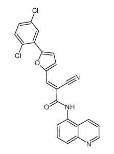 2-氰基-3-[5-(2,5-二氯苯基)-2-呋喃基]-N-5-喹啉基-2-丙烯酰胺