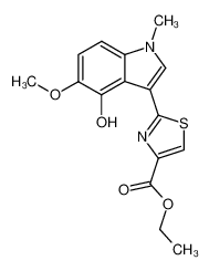 154810-52-3 ethyl 2-(4-hydroxy-5-methoxy-1-methylindole-3-yl)thiazole-4-carboxylate