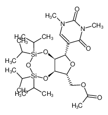 84829-07-2 ((5aR,6R,8S,8aS)-8-(1,3-dimethyl-2,4-dioxo-1,2,3,4-tetrahydropyrimidin-5-yl)-2,2,4,4-tetraisopropyltetrahydrofuro[3,4-f][1,3,5,2,4]trioxadisilepin-6-yl)methyl acetate