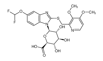 5-(二氟甲氧基)-2-{[(3,4-二甲氧基-2-吡啶基)甲基]硫基}-1-(beta-L-甘油-吡喃己酮糖基)-1H-苯并咪唑