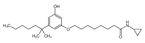 N-cyclopropyl-8-[3-hydroxy-5-(2-methylheptan-2-yl)phenoxy]octanamide 1150586-64-3