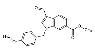 3-formylindole-1-(4-methoxybenzyl)-6-carboxylic acid methyl ester 950763-33-4