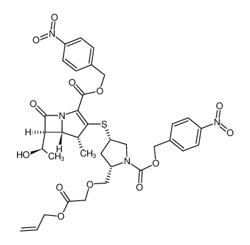 (4R,5S,6S)-3-[(3S,5S)-5-Allyloxycarbonylmethoxymethyl-1-(4-nitro-benzyloxycarbonyl)-pyrrolidin-3-ylsulfanyl]-6-((R)-1-hydroxy-ethyl)-4-methyl-7-oxo-1-aza-bicyclo[3.2.0]hept-2-ene-2-carboxylic acid 4-nitro-benzyl ester