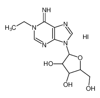 2-(1-ethyl-6-iminopurin-9-yl)-5-(hydroxymethyl)oxolane-3,4-diol,hydroiodide 75018-23-4