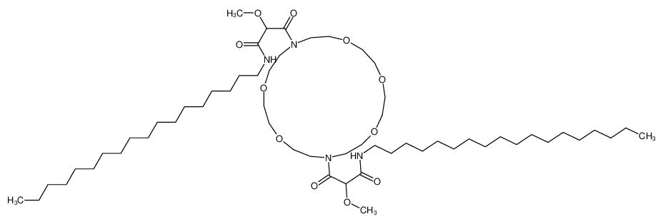 N-octadecyl-2-[2-[19-[2-[2-(octadecylamino)-2-oxoethoxy]acetyl]-1,4,7,13,16-pentaoxa-10,19-diazacyclohenicos-10-yl]-2-oxoethoxy]acetamide 160563-01-9