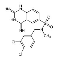 92144-31-5 2,4-diamino-N-[(3,4-dichlorophenyl)methyl]-N-methylquinazoline-6-sulfonamide