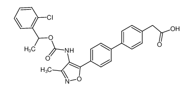 (4'-{-4-[1-(2-Chloro-phenyl)-ethoxycarbonylamino]-3-methyl-isoxazol-5-yl}-biphenyl-4-yl)-acetic acid 1228689-85-7