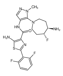 5-amino-N-(5-((4R,5R)-4-amino-5-fluoroazepan-1-yl)-1-methyl-1H-pyrazol-4-yl)-2-(2,6-difluorophenyl)thiazole-4-carboxamide 1428569-85-0