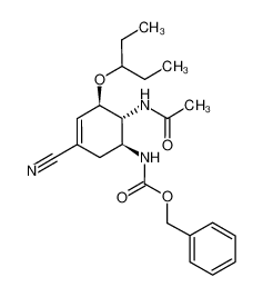 927395-63-9 (3R,4R,5S)-4-acetylamino-5-benzyloxycarbonylamino-1-cyano-3-(1-ethylpropoxy)cyclohexene